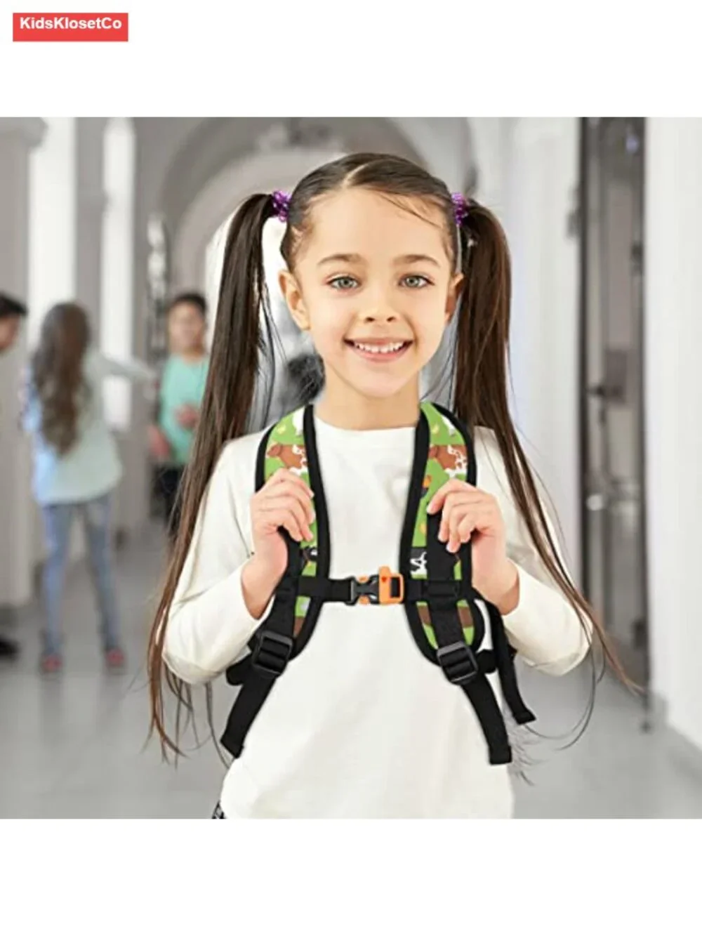 Toddler Farm Animal Backpack with Safety Whistle for School Daycare